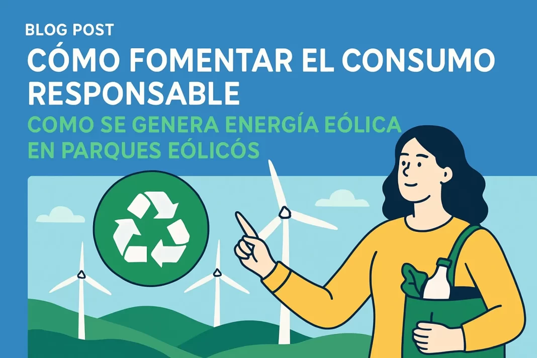 cómo fomentar el consumo responsable de Cómo se genera energía eólica en parques eólicos