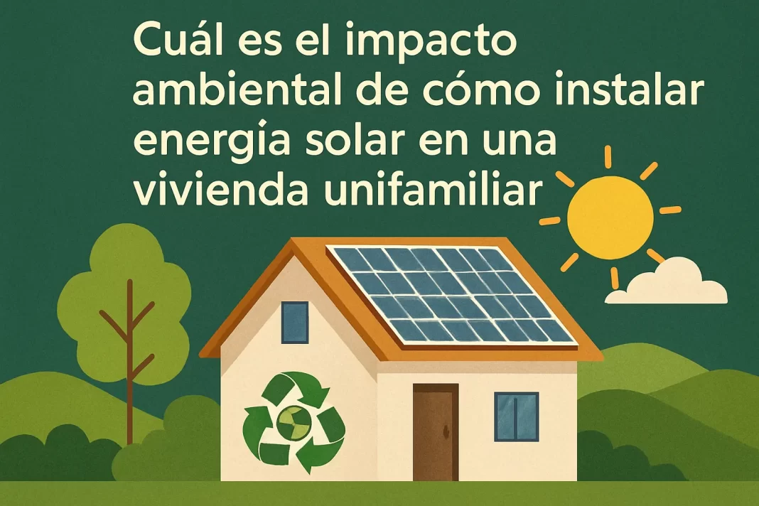 cuál es el impacto ambiental de Cómo instalar energía solar en una vivienda unifamiliar