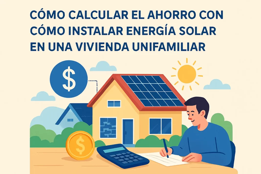 Cómo calcular el ahorro al instalar energía solar en una vivienda unifamiliar: guía completa