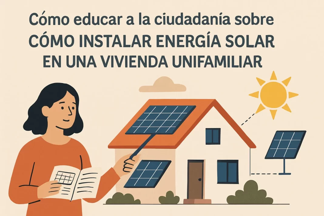 Cómo educar a la ciudadanía sobre cómo instalar energía solar en una vivienda unifamiliar: guía completa paso a paso