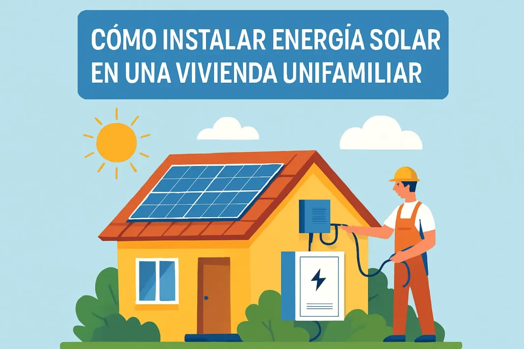 Cómo se distribuye la producción de energía en la instalación de energía solar en una vivienda unifamiliar