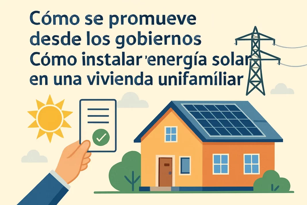 cómo se promueve desde los gobiernos Cómo instalar energía solar en una vivienda unifamiliar