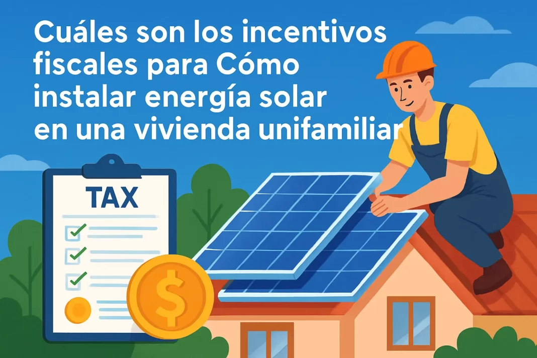 cuáles son los incentivos fiscales para Cómo instalar energía solar en una vivienda unifamiliar