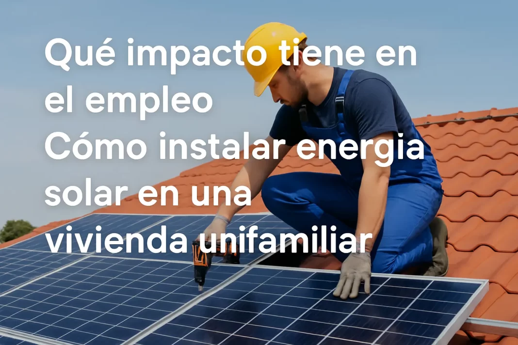 Qué impacto tiene en el empleo la instalación de energía solar en una vivienda unifamiliar