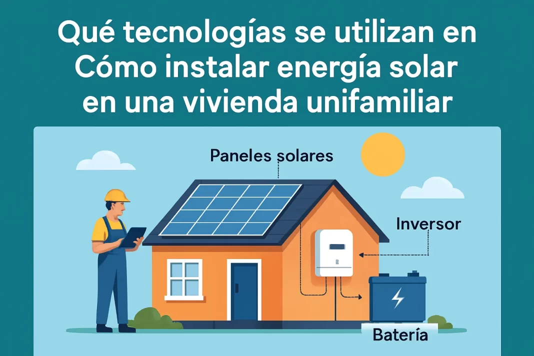 qué tecnologías se utilizan en Cómo instalar energía solar en una vivienda unifamiliar