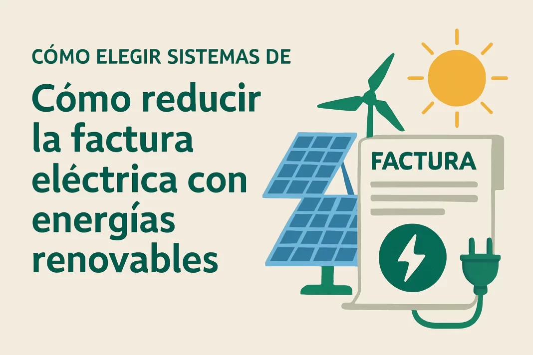 cómo elegir sistemas de Cómo reducir la factura eléctrica con energías renovables