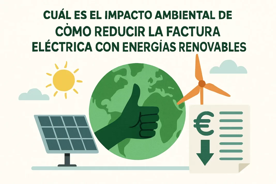 cuál es el impacto ambiental de Cómo reducir la factura eléctrica con energías renovables