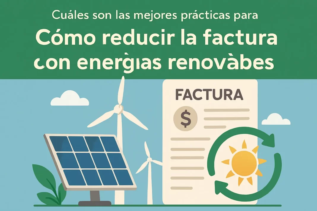 cuáles son las mejores prácticas para Cómo reducir la factura eléctrica con energías renovables