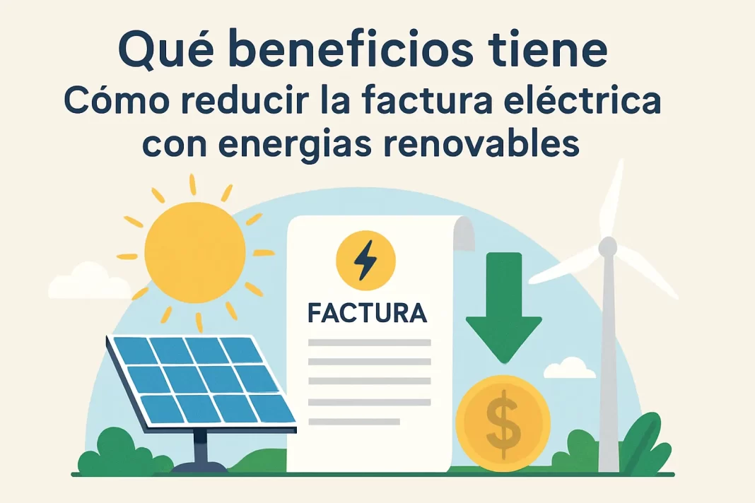 Qué beneficios tiene y cómo reducir la factura eléctrica con energías renovables