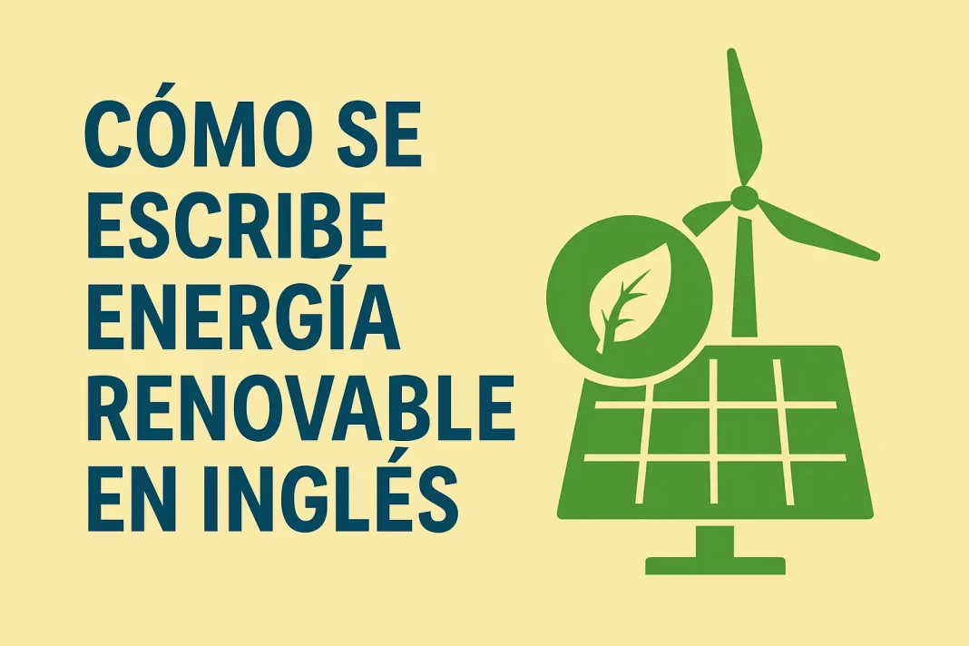 Cómo se escribe energía renovable en inglés: guía completa y ejemplos prácticos