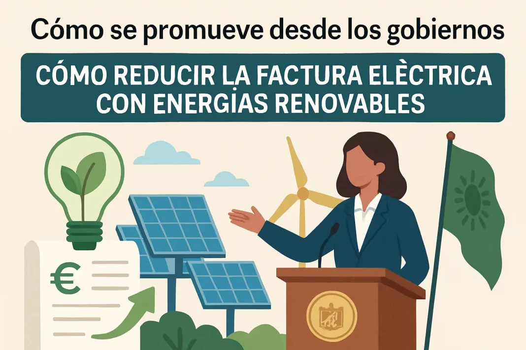 cómo se promueve desde los gobiernos Cómo reducir la factura eléctrica con energías renovables