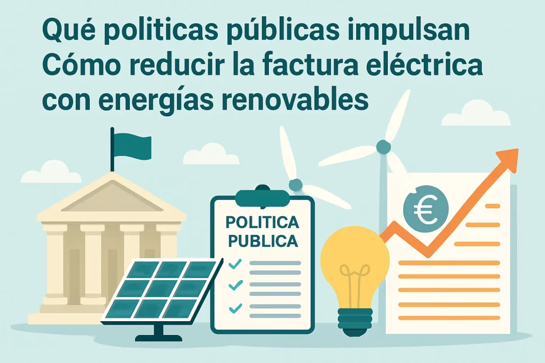 qué políticas públicas impulsan Cómo reducir la factura eléctrica con energías renovables