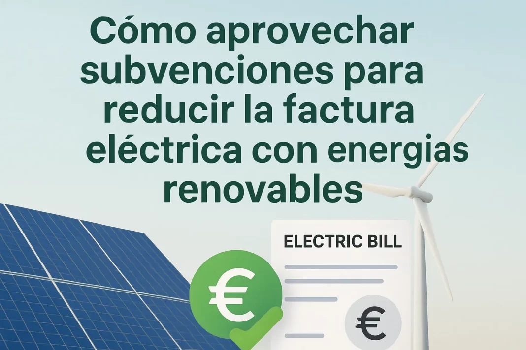 cómo aprovechar subvenciones para Cómo reducir la factura eléctrica con energías renovables