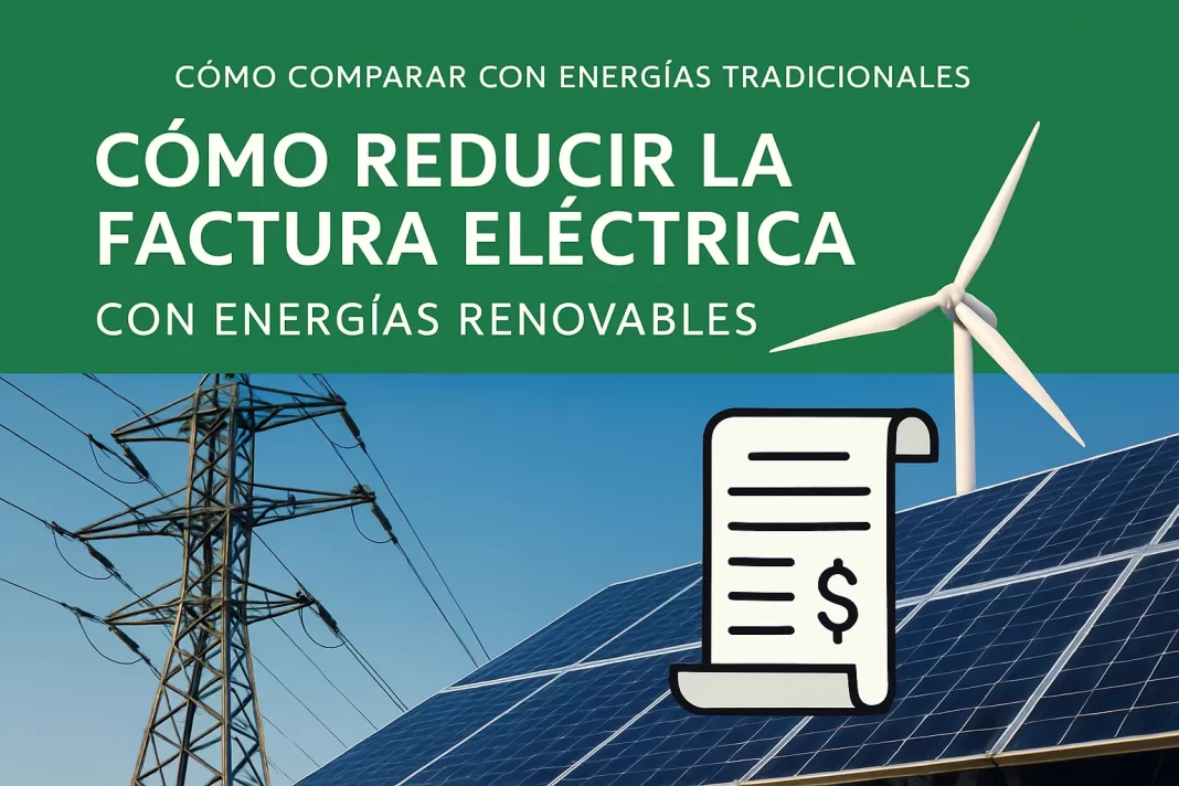 Cómo comparar energías renovables con energías tradicionales para reducir la factura eléctrica