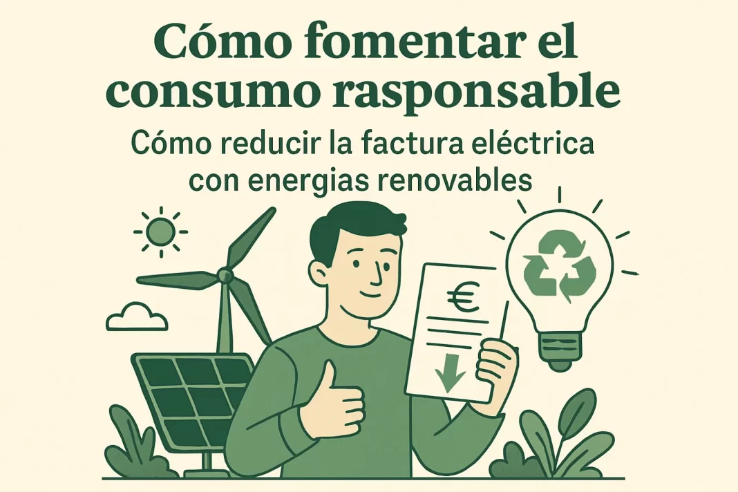 cómo fomentar el consumo responsable de Cómo reducir la factura eléctrica con energías renovables