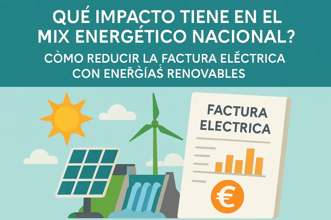 qué impacto tiene en el mix energético nacional Cómo reducir la factura eléctrica con energías renovables
