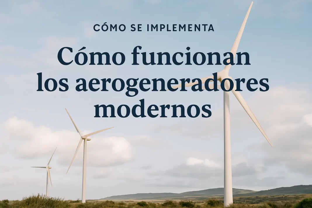 Cómo se implementa y cómo funcionan los aerogeneradores modernos: guía completa
