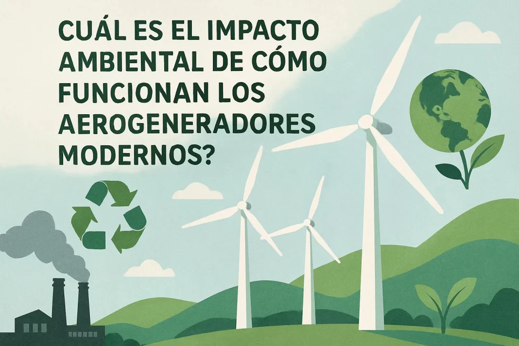 cuál es el impacto ambiental de Cómo funcionan los aerogeneradores modernos