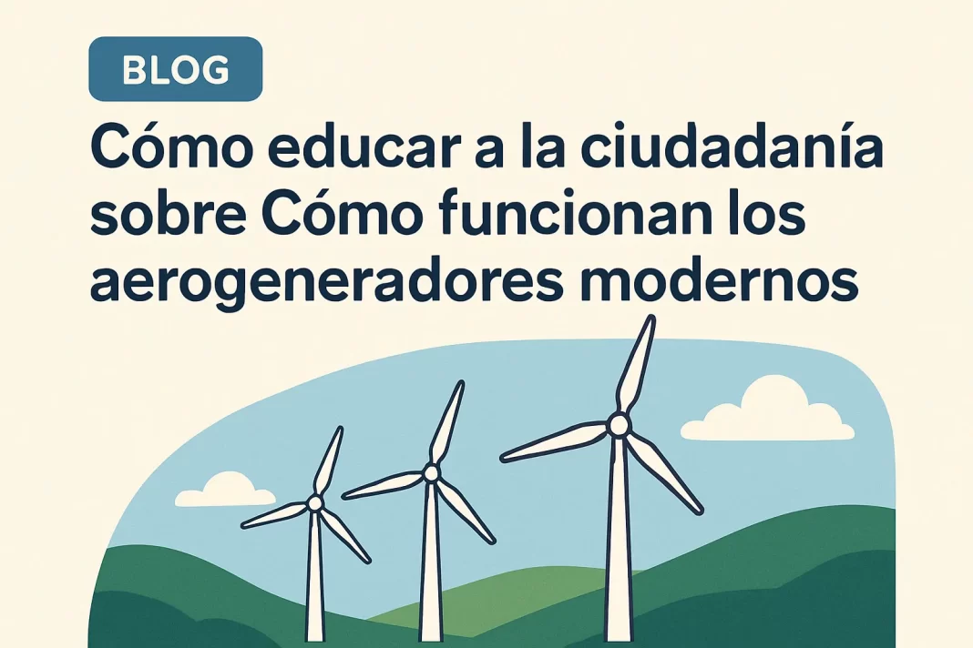 cómo educar a la ciudadanía sobre Cómo funcionan los aerogeneradores modernos