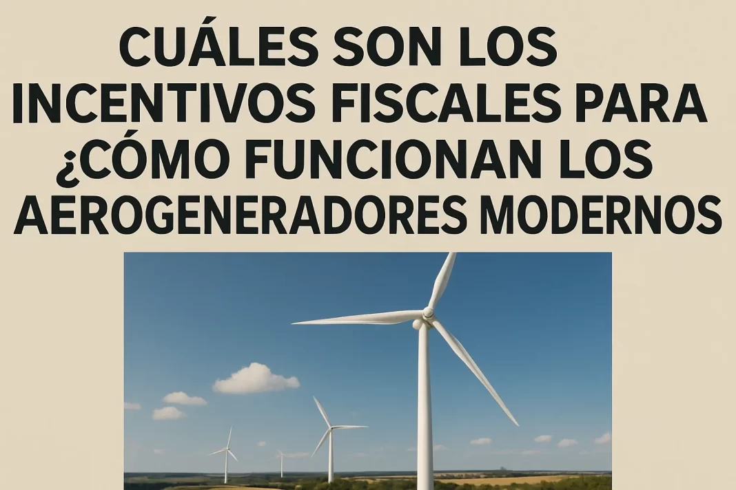 ¿Cuáles son los incentivos fiscales para entender cómo funcionan los aerogeneradores modernos?