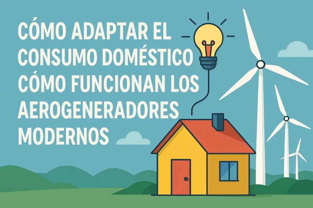 Cómo adaptar el consumo doméstico aprovechando cómo funcionan los aerogeneradores modernos