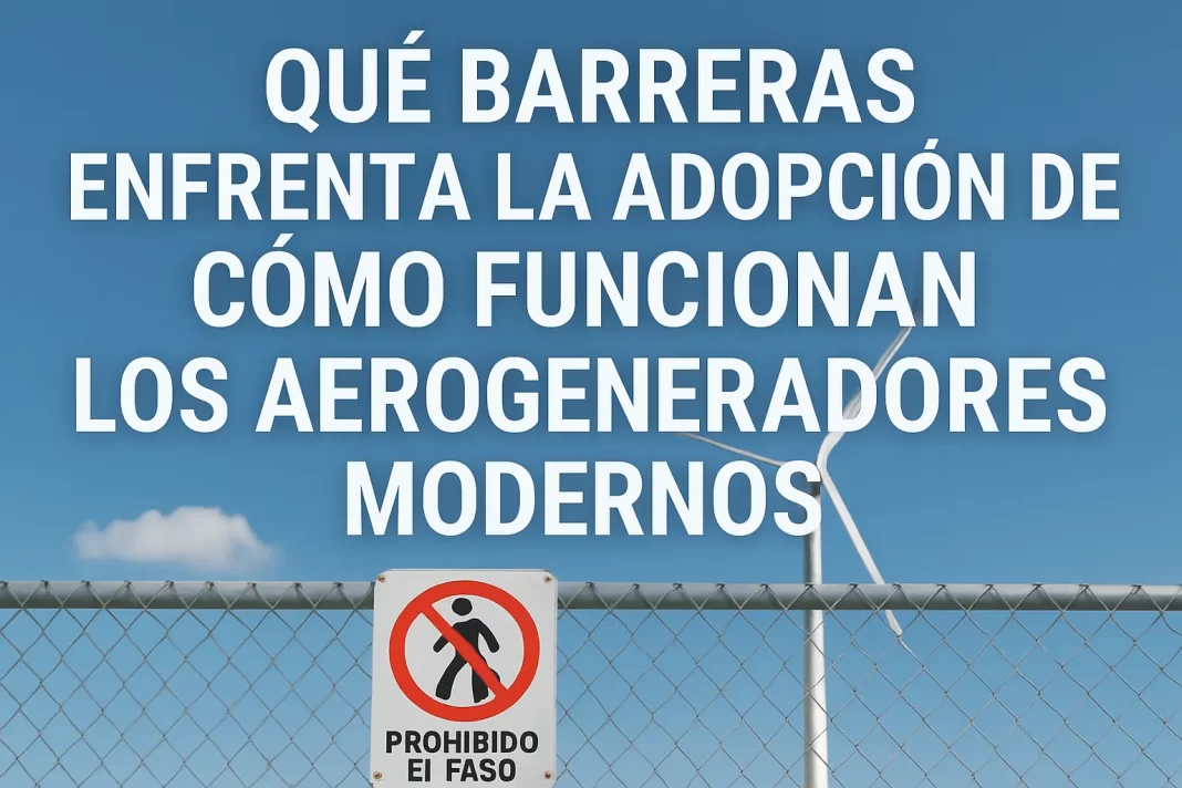 qué barreras enfrenta la adopción de Cómo funcionan los aerogeneradores modernos