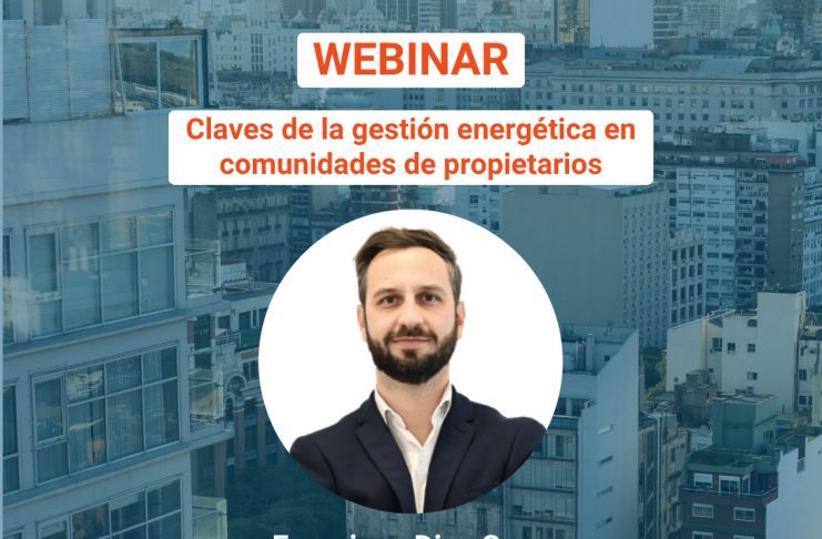 Webinar poster: Claves de la gestión energética en comunidades de propietarios, con Francisco Diez Seco, online gratis el jueves 7 de mayo a las 12h (NESs)