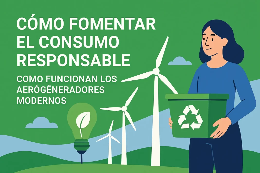 cómo fomentar el consumo responsable de Cómo funcionan los aerogeneradores modernos
