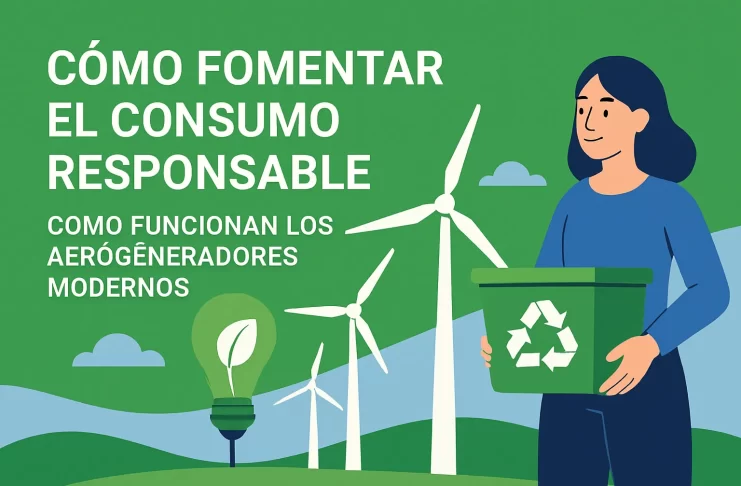 cómo fomentar el consumo responsable de Cómo funcionan los aerogeneradores modernos