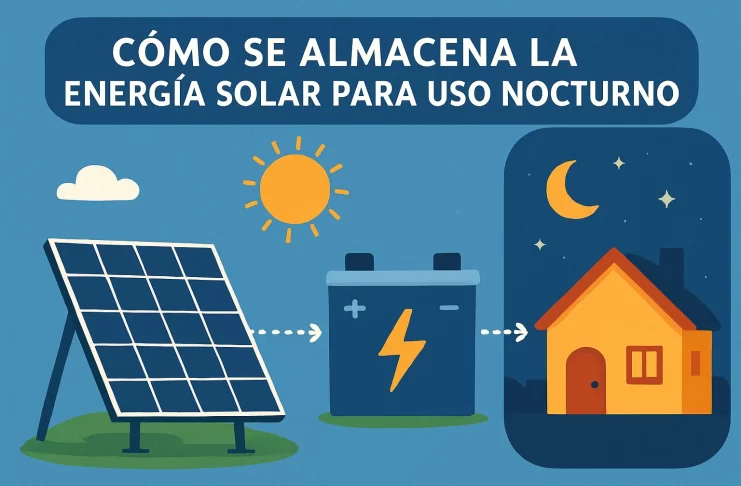 cómo se implementa Cómo se almacena la energía solar para uso nocturno