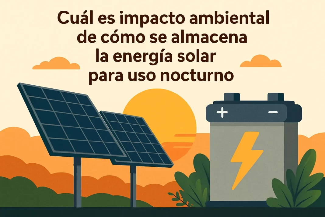 cuál es el impacto ambiental de Cómo se almacena la energía solar para uso nocturno