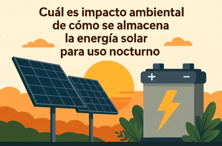 cuál es el impacto ambiental de Cómo se almacena la energía solar para uso nocturno