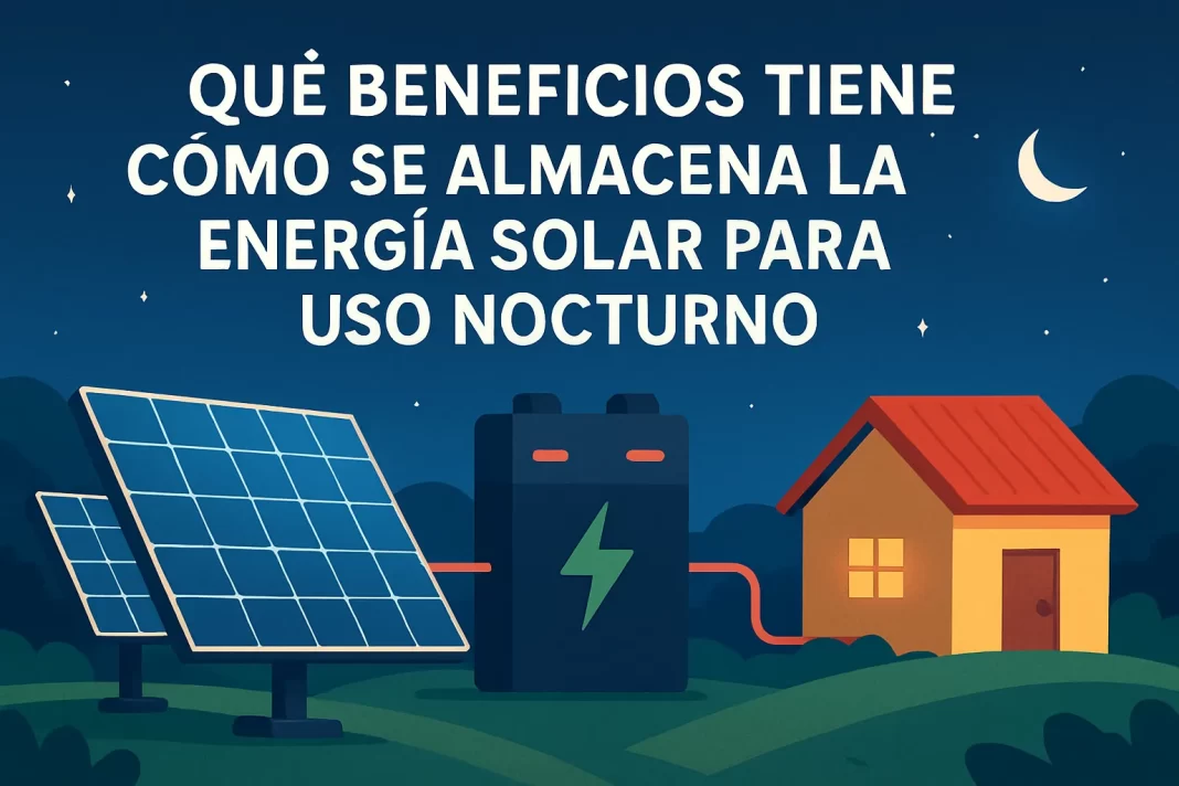 qué beneficios tiene Cómo se almacena la energía solar para uso nocturno
