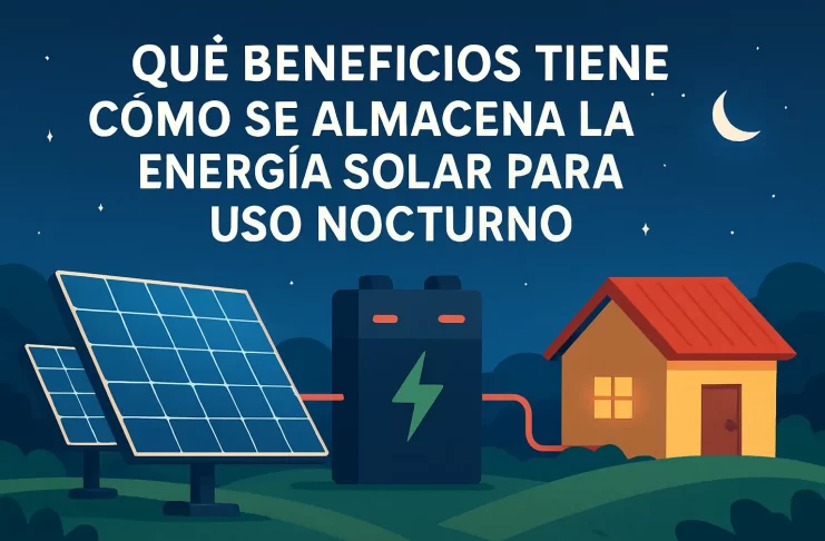 qué beneficios tiene Cómo se almacena la energía solar para uso nocturno