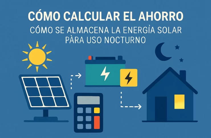 cómo calcular el ahorro con Cómo se almacena la energía solar para uso nocturno