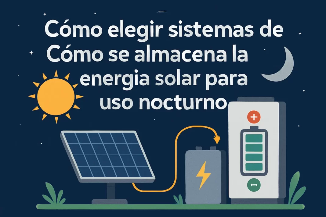 cómo elegir sistemas de Cómo se almacena la energía solar para uso nocturno
