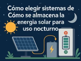cómo elegir sistemas de Cómo se almacena la energía solar para uso nocturno