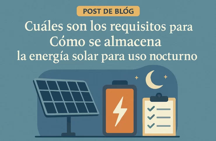 cuáles son los requisitos legales para Cómo se almacena la energía solar para uso nocturno