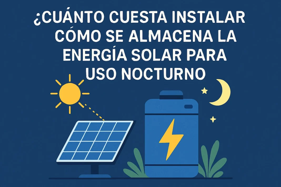 cuánto cuesta instalar Cómo se almacena la energía solar para uso nocturno