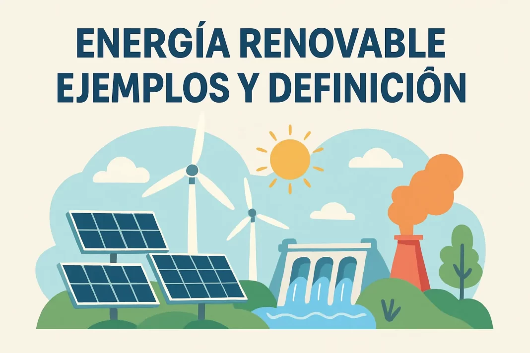 energía renovable ejemplos y definicion