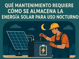 qué mantenimiento requiere Cómo se almacena la energía solar para uso nocturno