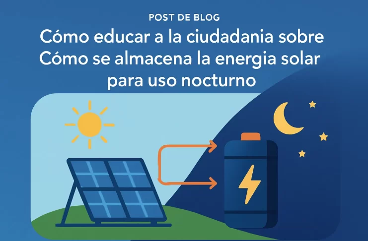 cómo educar a la ciudadanía sobre Cómo se almacena la energía solar para uso nocturno