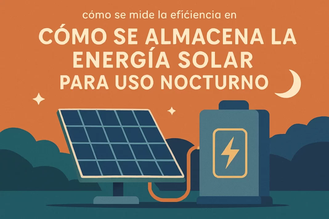 cómo se mide la eficiencia en Cómo se almacena la energía solar para uso nocturno