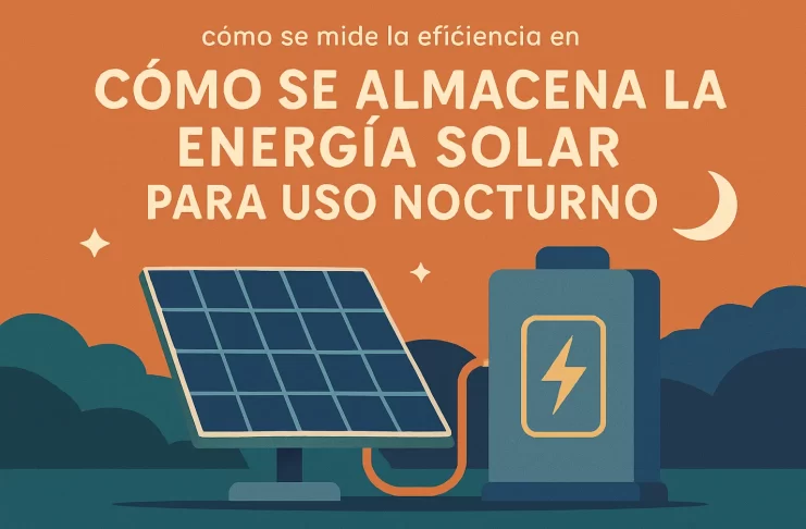 cómo se mide la eficiencia en Cómo se almacena la energía solar para uso nocturno