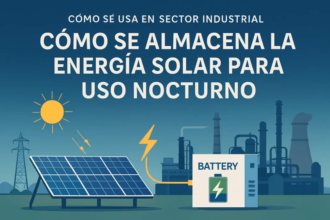cómo se usa en el sector industrial Cómo se almacena la energía solar para uso nocturno
