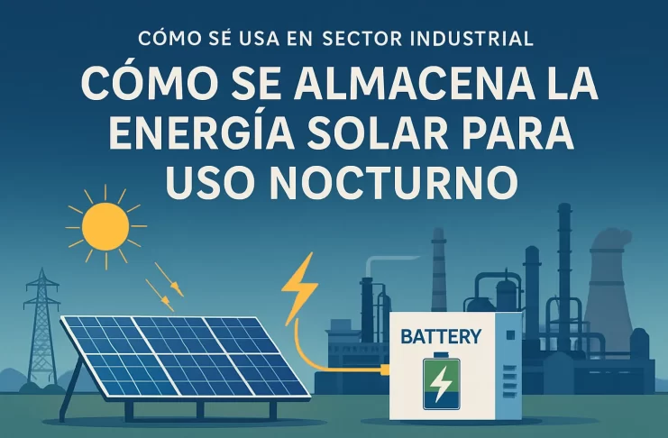cómo se usa en el sector industrial Cómo se almacena la energía solar para uso nocturno