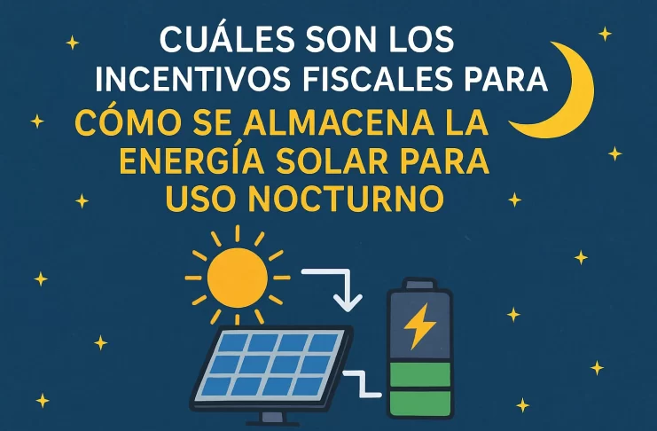 cuáles son los incentivos fiscales para Cómo se almacena la energía solar para uso nocturno