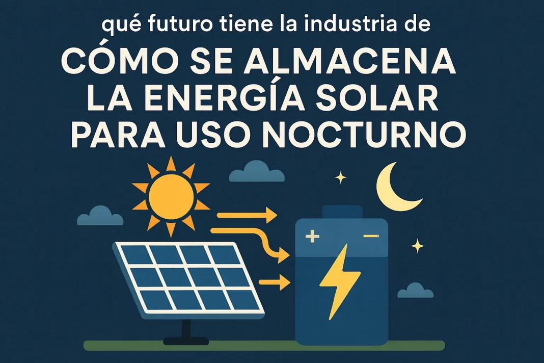 qué futuro tiene la industria de Cómo se almacena la energía solar para uso nocturno