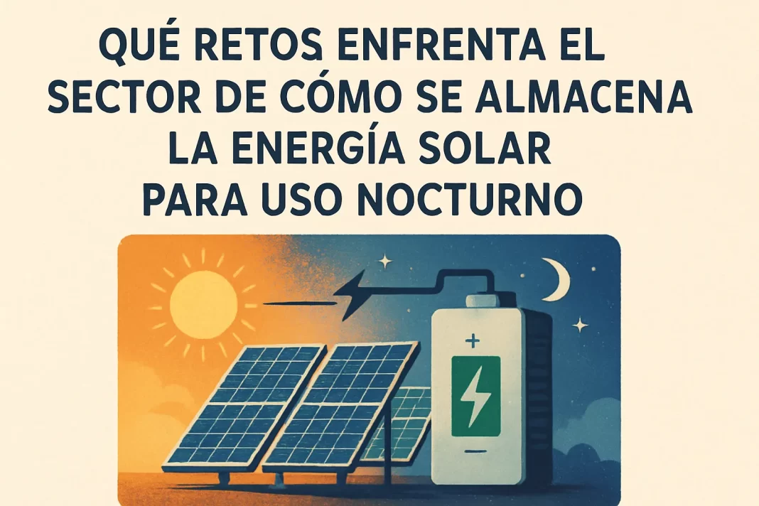 qué retos enfrenta el sector de Cómo se almacena la energía solar para uso nocturno
