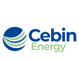 Cebin Energy logo: blue globe motif with green curved stripes and the text 'Cebin Energy'.